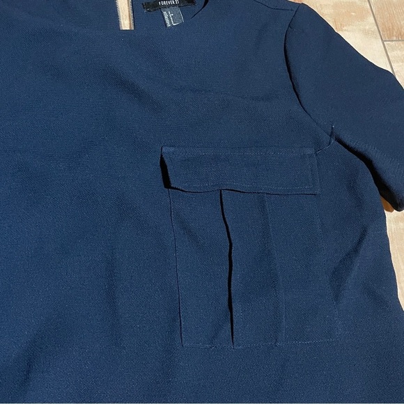 Forever 21‎ Navy Mini Shift Dress Small | Coquette Girl Twee Office - Picture 7 of 7